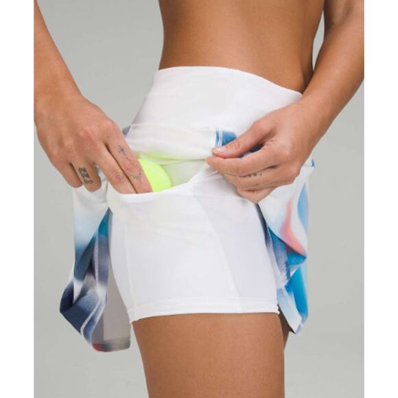 Lululemon Pace Rival Mid-Rise Skort Watercolor Print Size 8 - Picture 2 of 9
